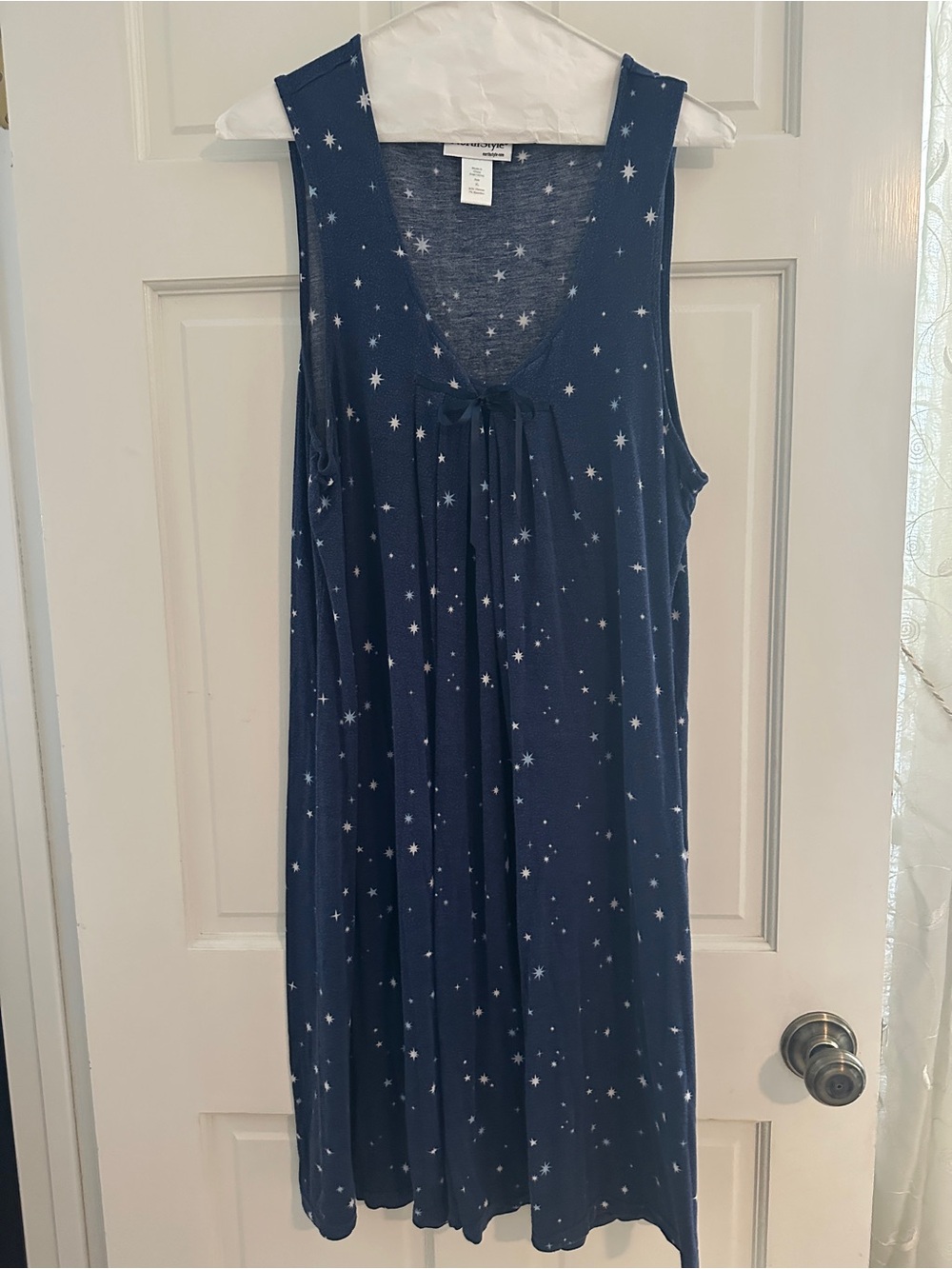 Northstyle Blue Sleeveless Nightgown, XL